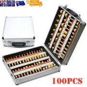 100x 1/4inch Shank Router Bit Set Woodworking Tool Tungsten Carbide Router Bits