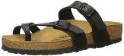 Womens Classic Birkenstock Mayari Toe Loop Sandal Black Birko-Flor