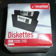 NEW Box of 10 Imation IBM Formatted 2HD 3.5" Floppy Disk 1.44MB