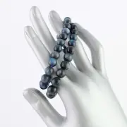 Bracelet KYANITE Tumbled Sphere 7mm High Quality Crystal Healing Zen A+