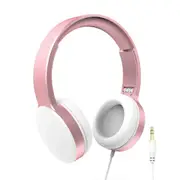 Laser Wired Headphones in Rose Gold - Crystal Clear Audio with 40mm Drivers, Noise Isolating Ear Pads, Foldable for Easy Travel