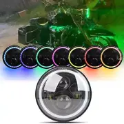 7" RGB Motorcycle LED Headlight Hi/Lo DRL For Harley Street Glide Electra Glide (for: Suzuki)