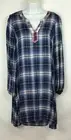 Andree Blue / Blue Plaid BOHO Country Peasant Sleeve Tunic Top / Women's Size S