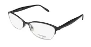 NEW VERA WANG LUXE MARCELINE EYEWEAR 53-16-140 WOMENS BLACK BK METAL & PLASTIC