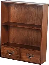 B Baosity Vintage Wooden Display Shelf Wood Countertop Cabinet for Living Room Bedroom
