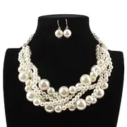 Earrings Pearl Necklace Necklace Earrings Retro Vintage 1920s Alloy For The Great Gatsby Cosplay Women's Costume Jewelry Fashion Jewelry