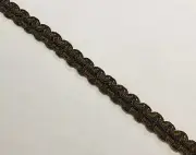 CHOCOLATE "GENEVIEVE" FRENCH PASSEMENTERIE GALON BRAID GIMP TRIM FRINGE - A2