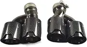 Rear Tailpipe Nozzle Exhaust System Muffler Tip Compatible For BMW G30 G38 Auto Part Glossy Black Carbon Fiber Stainless Steel Muffler Tip