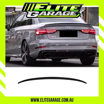 Gloss S Style Rear Boot Lip Fit Audi A3 RS S3 Sedan (2013-2020) 8V Wing 35 TFSI
