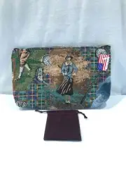 The Golf People golf theme tapestry zippered bag, made in USA