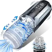 Sex Toys for Men Hands Free Electric Malemasterbrators Toy with Powerful Thrusting Rotating Modes for Stimulation Electric Pocket Pussy Vagina Men's Hoodies Charge A1G23