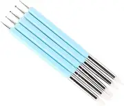 Pottery Ceramics Tools Two Head Clay Carving Tools Silicone Modelling Shaper Nail Art Dotting, Silicone and Ceramic Clay Indentation Tool