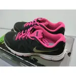 NIKE 慢跑鞋 女鞋 黑桃紅基本款運動鞋 23.5CM