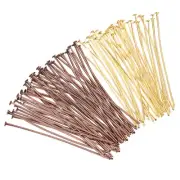 200Pcs Flat Head Pins 60mm Brass 20 Gauge Purple Bronze and Gold