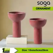 SOGA 2X 15x19.5cm Ornament Brown Minimalist Nordic Versatile Ceramic Vase