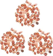 [TEHAUX] 100 Sets Butterfly Needle Lapel Pin Clutch Pin Backs Locking Pin Locks Pin Backings Pin Holder Locking for Enamel Pin Badge Pins Backs Copper Component Major Rose Gold