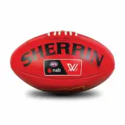 Team AFL Sherrin Leather AFLW Women NAB Replica Training Football Red size 4