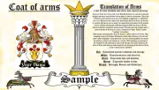 Crug-Krugs COAT OF ARMS HERALDRY BLAZONRY PRINT