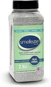 SMELLEZE Natural Dead Animal Odor Removal Granules- 2 lbs.: Eliminate Dead Rat, Mice, Squirrel, Chipmunk, Raccoon & Bat Smell. Safe for Indoor Use
