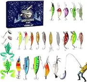 Fishing Advent Calendar 2024, Fishing Tackle Christmas Advent Calendar, Fishing Lures Christmas Calendar, 24 Day Christmas Countdown Calendar 2024, Fishing Lure Calendar For Fishing Lover