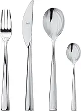 MEPRA 103622024 Energia 24-Piece Durable 18/10 Stainless Steel European Style Flatware Cutlery Set for Fine Dining, Dishwasher Safe, Service for 6