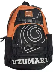 Naruto Uzumaki Shippuden 18" Laptop Backpack, Color Black Orange. Nwt
