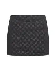 Misbhv Lara Monogram Mini Skirt Black