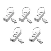 5Pcs Hub USB Multi 2.0 Hub USB Splitter Power Adapter High Speed 4 Port All1167