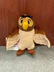 Vintage Walt Disney World Winnie The Pooh Owl 6" Beanbag Plush With Tags