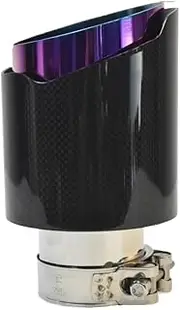 Car Silencers 1PC Car Exhaust Tip Purple Pipe Glossy Carbon Fiber Plain Muffler Pipe Automobile Parts Exhaust Pipe Modification Exhaust Muffler(63-89MM)