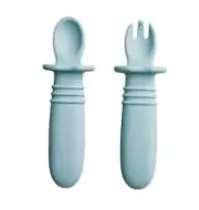 Starting Solids Australia Selfie Spoon + Fork Blue Lemonade