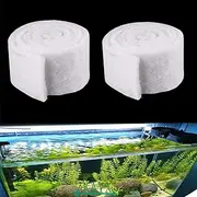 Aquarium Filter Sponge Mat, 2PCS Fish Tank Filter Sponge Pre-Filter Foam roll Biochemical Reusable Filter Cotton Pad Cut to Fit Most Fish Tank Water Cleaning Supplies(1 m Long, 12c m Wide)