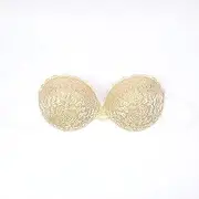 [Generic] Lingerie Solutions Women's Lace Backless Stra Tube Top for Toddlers (Beige, L)