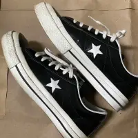 在飛比找蝦皮購物優惠-Converse One Star皮革黑 （23cm)