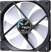 Fractal Design Dynamic X2 GP-14 Computer Fan - Silent Fan - High Airflow – 140x140x25 mm – 1000RPM – FDB-Bearings – Trip Wire - Aerodynamically Shaped Struts – 12v - Black/White (Single)