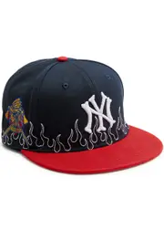 Loso Nyc NY Bones Sashiko Twill cap - Blue S7 3/4