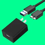 Premium Real Power Adapter + Micro USB 3.3 Cable For Samsung Galaxy S5 SM-G900M