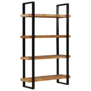 Bookcase 4-Tier 110x40x180 cm Solid Wood Mango and Iron vidaXL