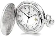 Charles Hubert Chrome-finish Floral Design Pocket Watch XWA4463