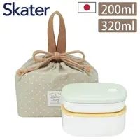 在飛比找momo購物網優惠-【Skater】日本製便當盒綠色200ml+黃色320ml+