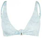 Rip Curl Women's Sun Chaser Twist Bikini Top Blue Floral Size S NWT