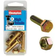 Champion High Tensile Bolts and Nuts BC19, 5/16"UNC x 1-1/4"