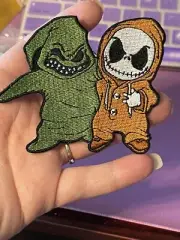 3.5" Jack Skellington Patch Nightmare Christmas Oogie Boogie Iron Embroidered