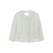 [Costarellos] Costarellos Embellished Fringe Jacket 40 FR GREEN