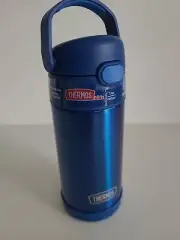 New Thermos FUNtainer Stainless Steel Insulated Blue Water Bottle w/Straw 12oz