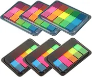 FIXOSHEE Transparent Reading Strip Adhesive Markers of Portable Page Markers for School and Office Use Self-Adhesive Fluorescent Highlighting Strips for Improved and Clarity Reading