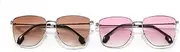 (2 pairs) UV protection women's gradient metal sunglasses, fashionable sunglasses with UV400 protection, suitable for driving, vacation and outdoor, versatile and can modify face shape