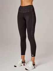 Womens Reflective 7/8 Tights. Running Bare Activewear Leggings.