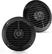 Pyle Dual 6.5'' Waterproof Marine Speakers, Full Range Stereo Sound, 120 Watt, Black (Pair)