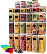 32 Pcs Airtight Food Storage Container Set BPA Free Kitchen Pantry Organizer